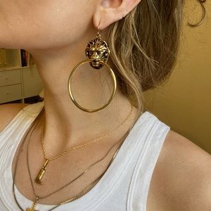 Vanessa Mooney The Vandal Door Knocker hoop Earrings.